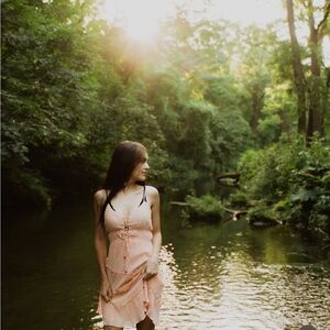 HYFVE Coral Mini Dress with Ruffle Details